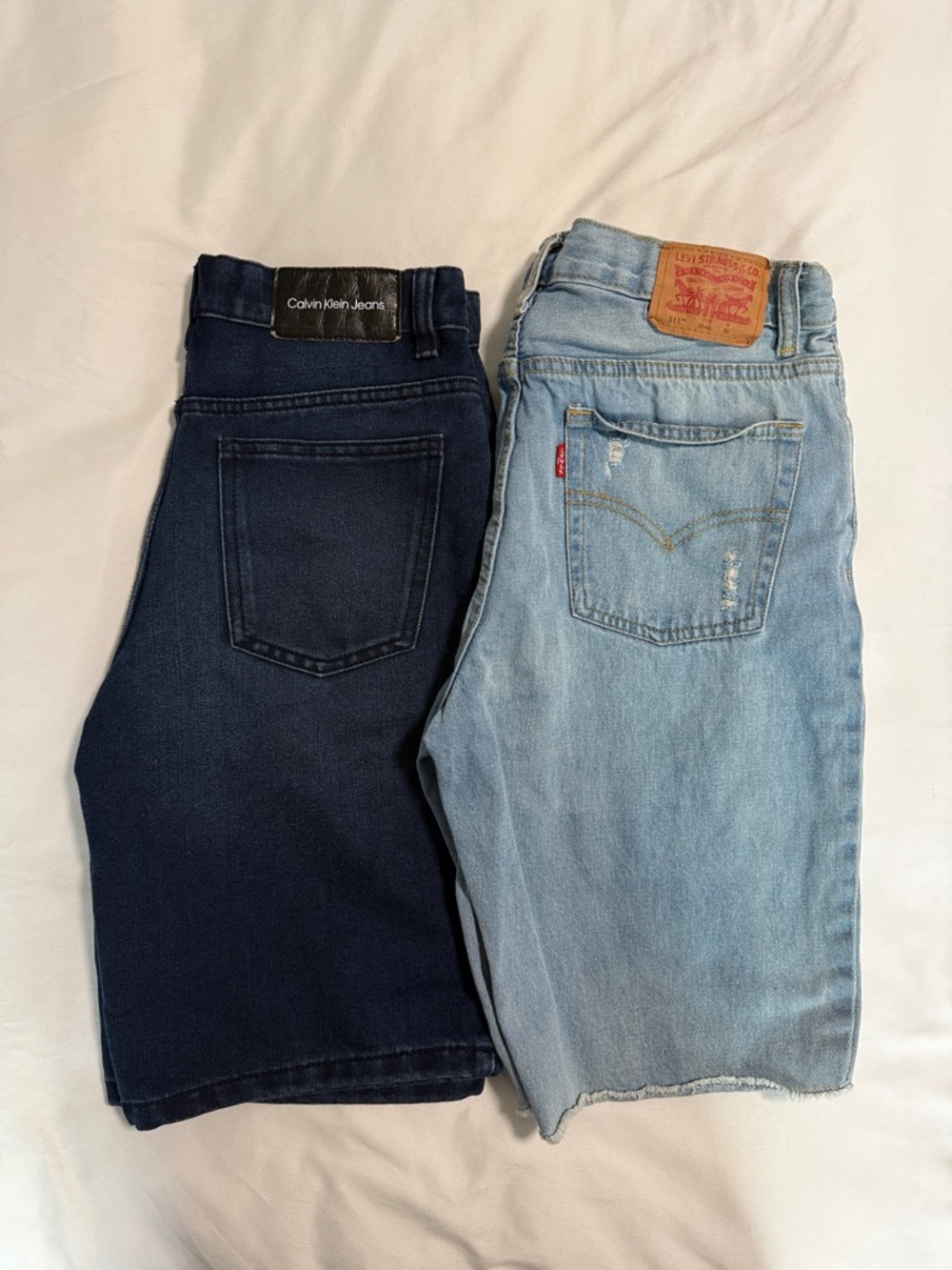 Levi's Light Blue and Dark Blue Kids Denim Shorts